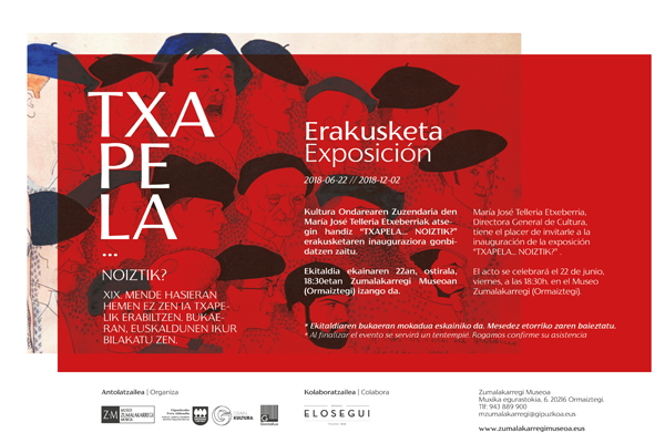 Flyer de la Exposición Txapela Noiztik